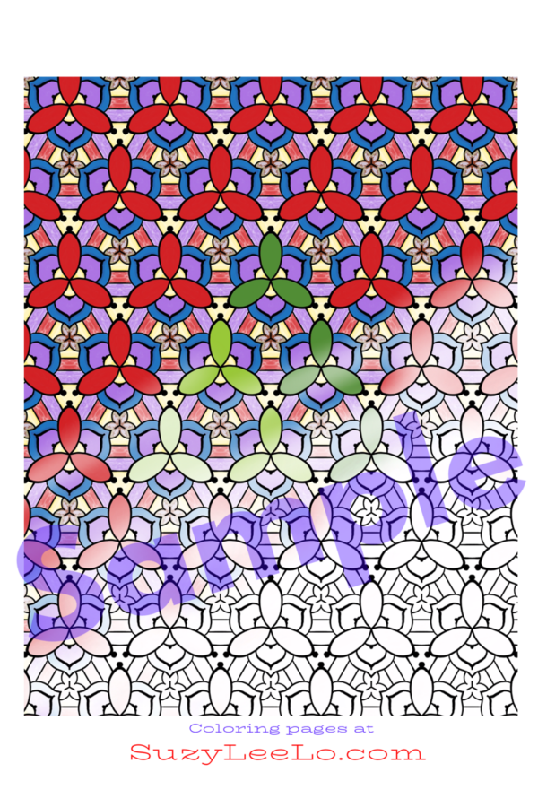 Patterns Coloring Page for Adults