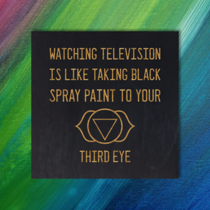 Watching television is like taking black spray paint to your third eye. -Bill Hicks Quote Magnet