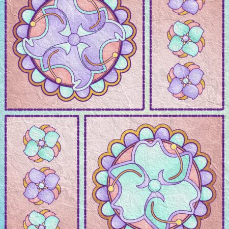 Collage Coloring from Floral Phrases: Coloring for mindfulness
