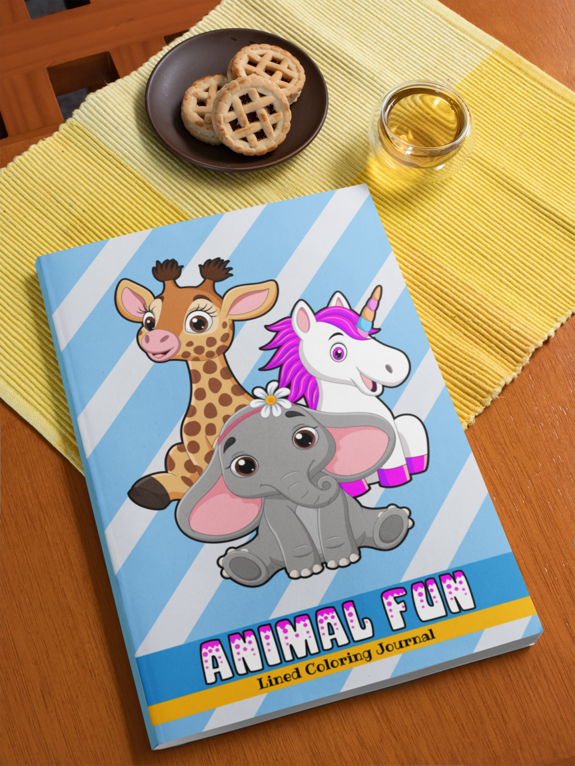 Animal Fun Lined Coloring Journal
