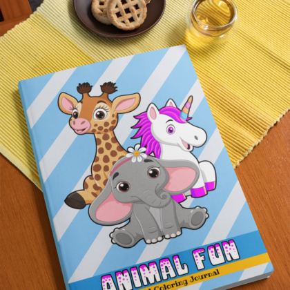 Animal Fun Lined Coloring Journal