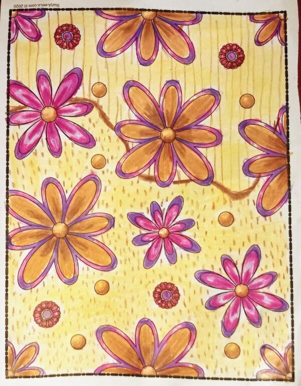 Floral Phrases: Coloring for Mindfulness - Printable Coloring Book - Image 6