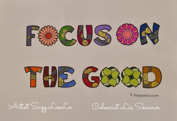 Floral Phrases: Coloring for Mindfulness - Printable Coloring Book - Image 4
