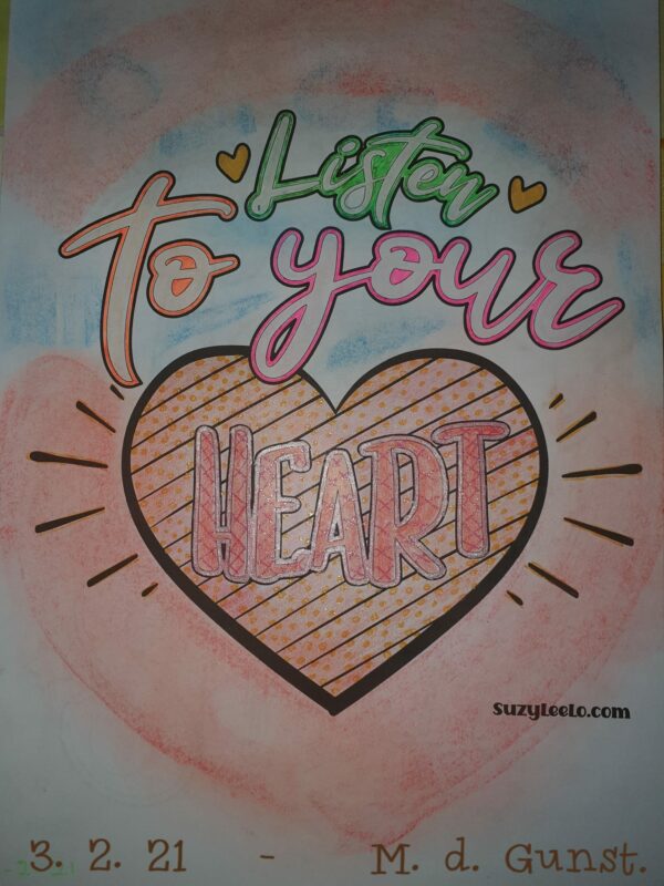 Listen to your HEART Coloring Page - Image 3