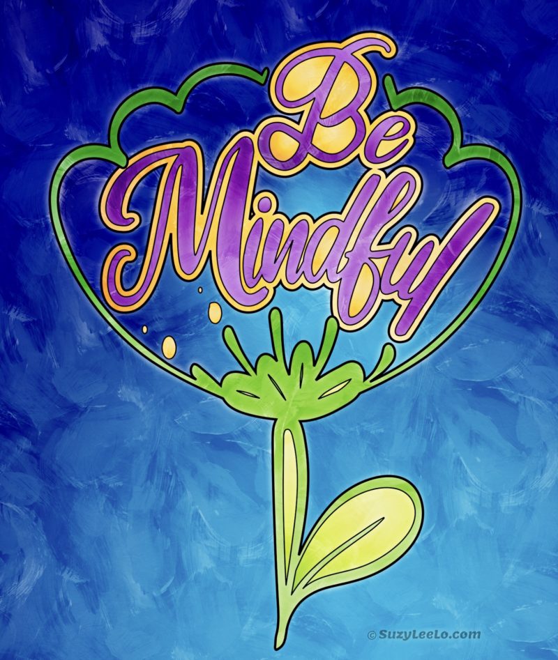 Be Mindful Flower Coloring Page