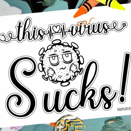 This Virus Sucks - A Covid coloring page