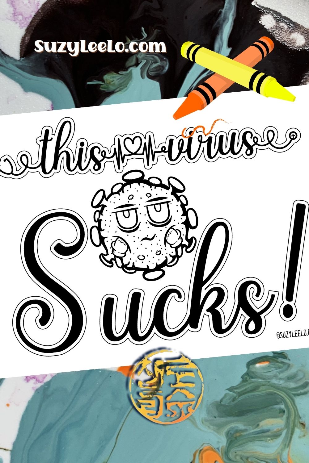 This Virus Sucks – A Covid coloring page