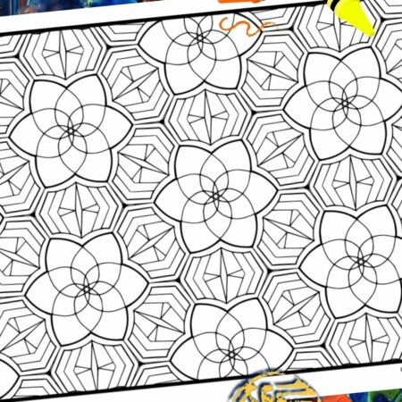 Clubhouse Mandala Pattern Coloring Page SuzyLeeLo