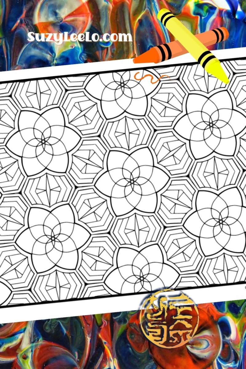 Clubhouse Mandala Pattern Coloring Page SuzyLeeLo