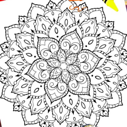Elegant Mandala Coloring Page SuzyLeeLo