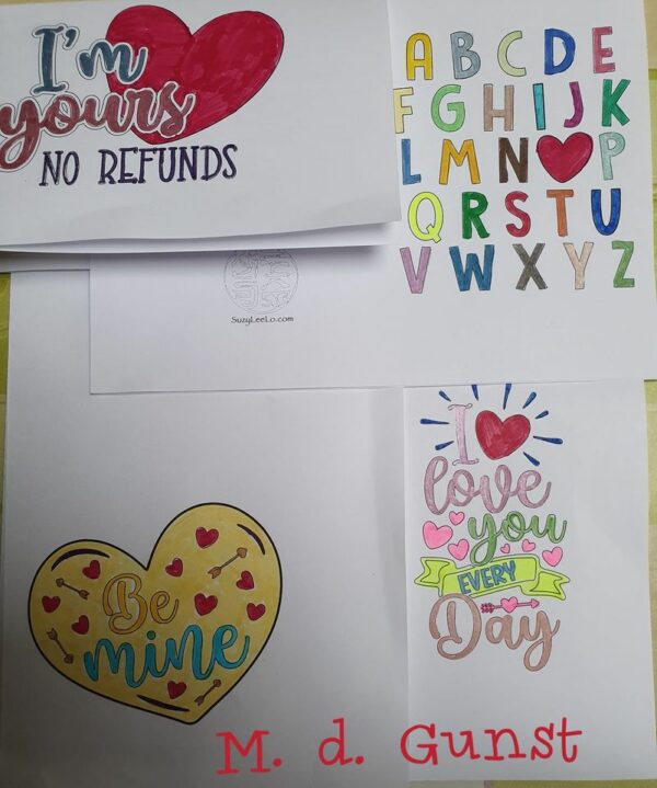 Valentine's Day coloring greeting cards 2021 - Image 2