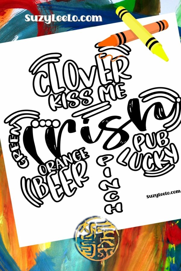 clover Irish St Patty Day Coloring Page