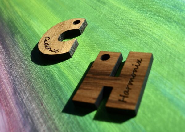 Initial Wooden Pendant Personalized with name or word engraved - Image 5
