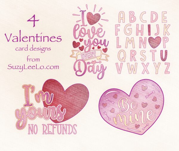 Valentine's Day coloring greeting cards 2021