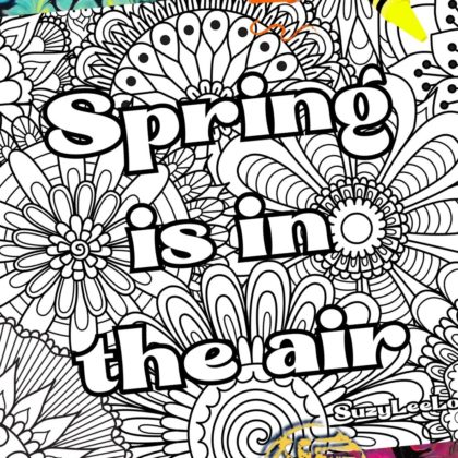 Spring is in the air Coloring Page SuzyLeeLo