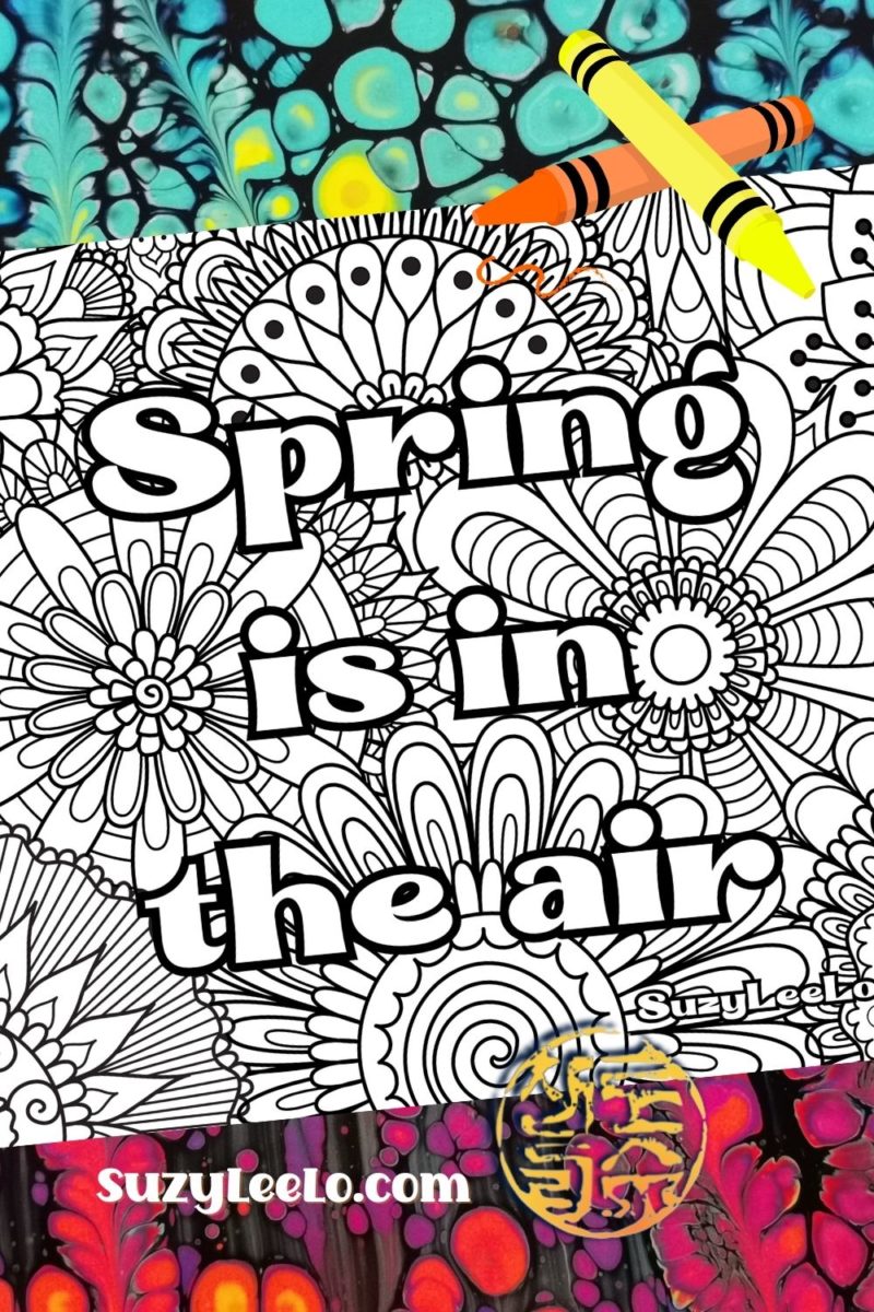 Spring is in the air Coloring Page SuzyLeeLo