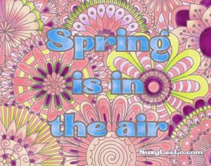 Spring is in the air coloring page