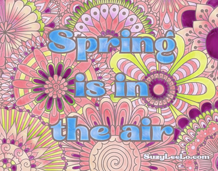 Spring is in the air coloring page