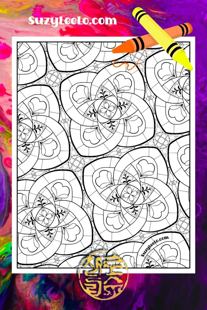 Mandala Pattern Coloring Page SuzyLeeLo