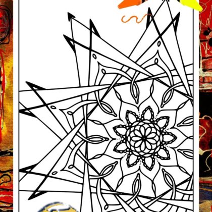 Mandala Sharp Coloring Page SuzyLeeLo