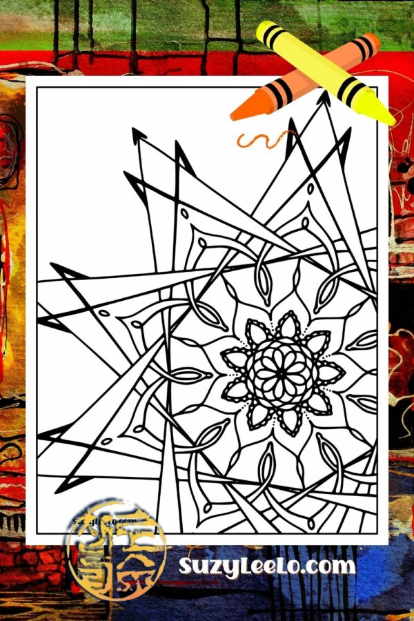 Mandala Sharp Coloring Page SuzyLeeLo