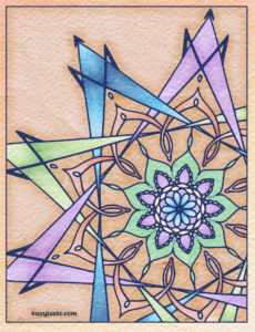 Mandala Sharp Coloring Page from Suzy LeeLo