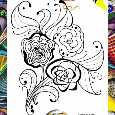 A Bouquet for You - Flowers Coloring Page