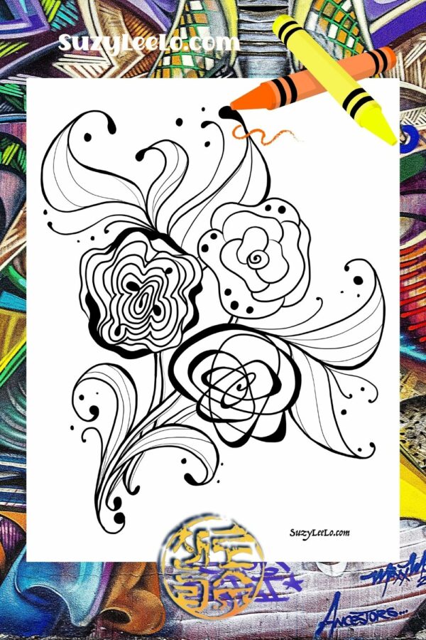 A Bouquet for You - Flowers Coloring Page