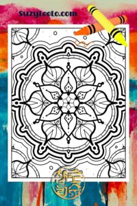 Clockwork Mandala Coloring Page SuzyLeeLo