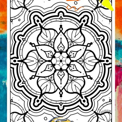 Clockwork Mandala Coloring Page SuzyLeeLo