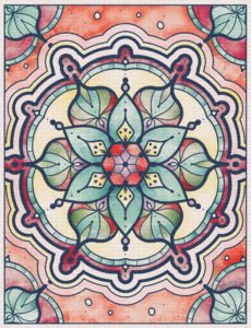 Clockwork Mandala Coloring Page