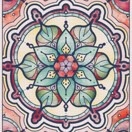 Clockwork Mandala Coloring Page