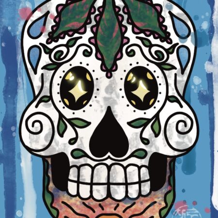 Pops Sugar Skull & Template - Halloween, Day of the Dead 2021