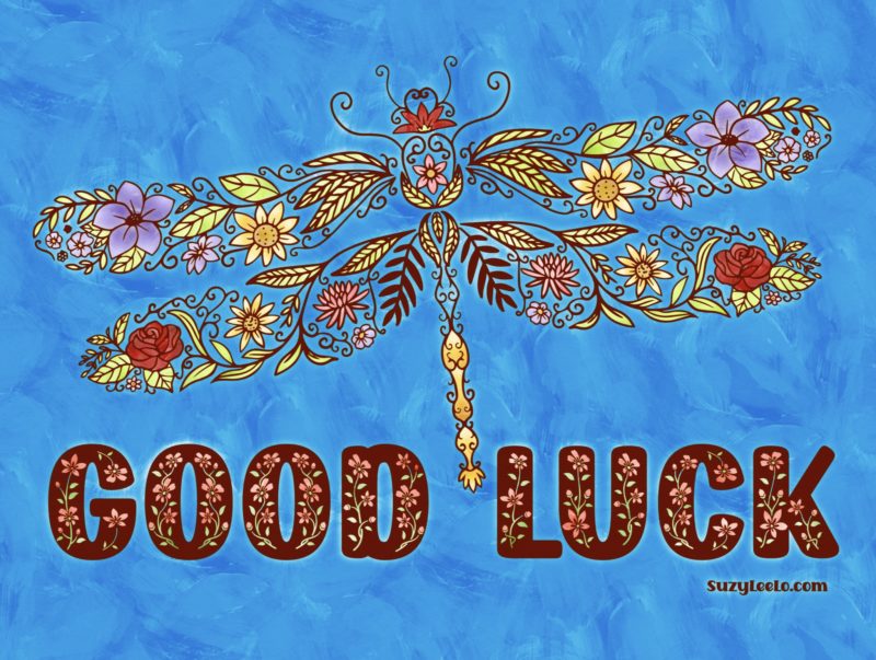 Good Luck Dragonfly Coloring Page