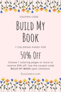 Build your coloring Book Coupon Code SuzyLeeLo
