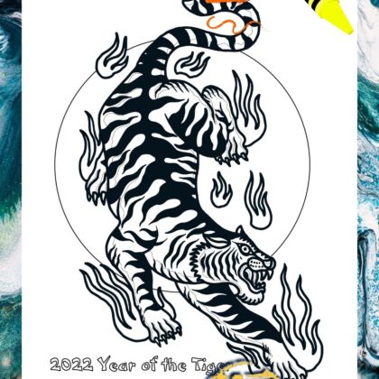 2022 chinese new year tiger Coloring Page SuzyLeeLo