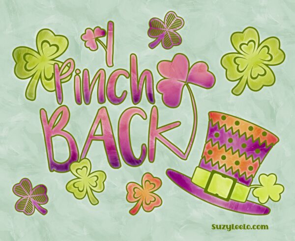 I pinch Back st pattys day coloring page