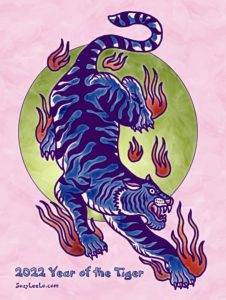year of tiger 2022 coloring page