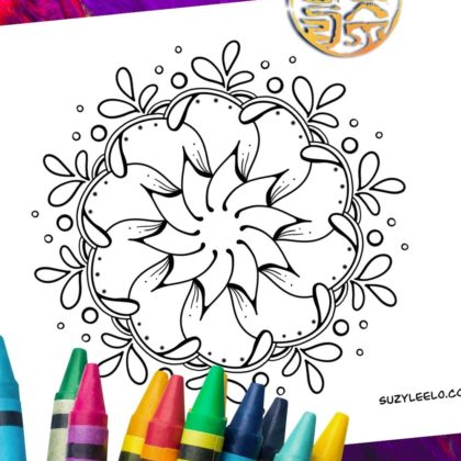 Lovely Mandala 001 Coloring Page SuzyLeeLo