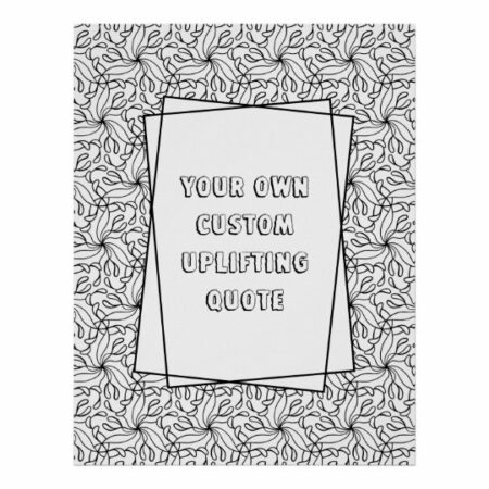 custom motivational coloring poster