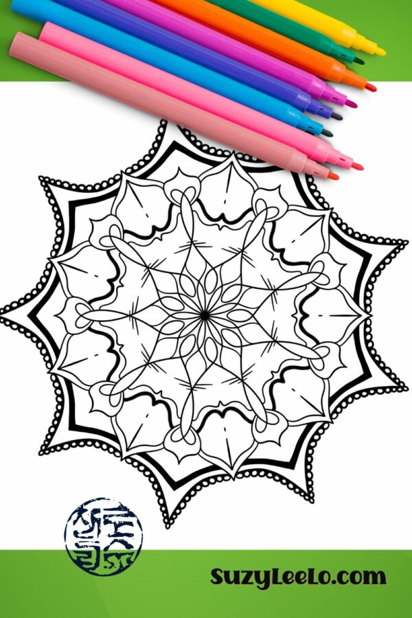 Lovely Mandala 002 SuzyLeeLo Coloring page