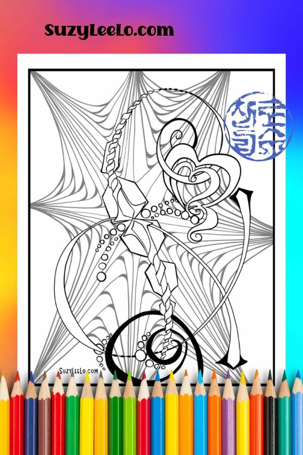 Zen Doodle Coloring Page SuzyLeeLo