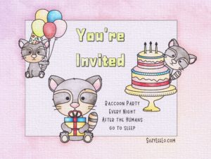 Raccoon Party Every Night After Humans Go To Bed from suzy leelo