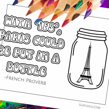 With 'ifs' - French Proverb Coloring Page