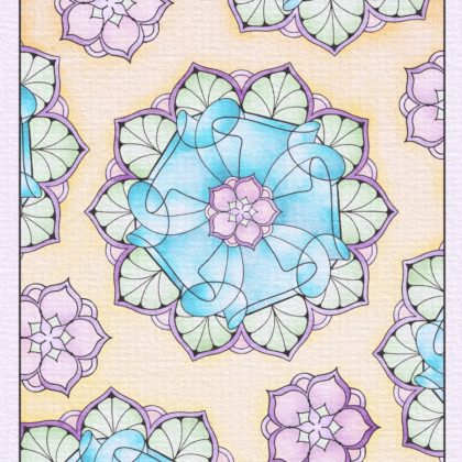 Mandala collage coloring page sample