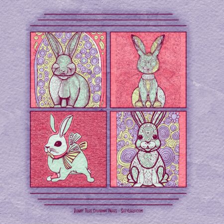 Bunny Tiles coloring pages 01 - suzyleelo