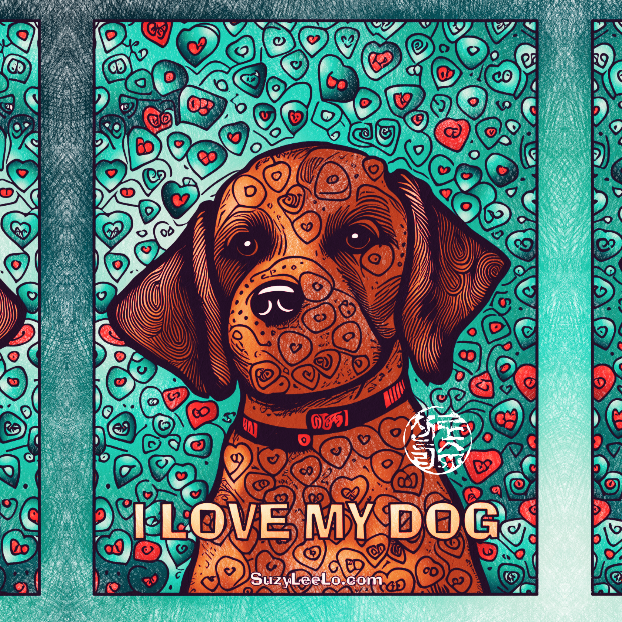 I love my dog - printable coloring pages for all ages