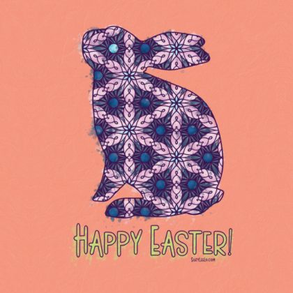 Happy Easter Bunny Colored by Suzy LeeLo