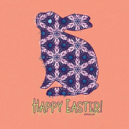 Happy Easter Bunny Colored by Suzy LeeLo