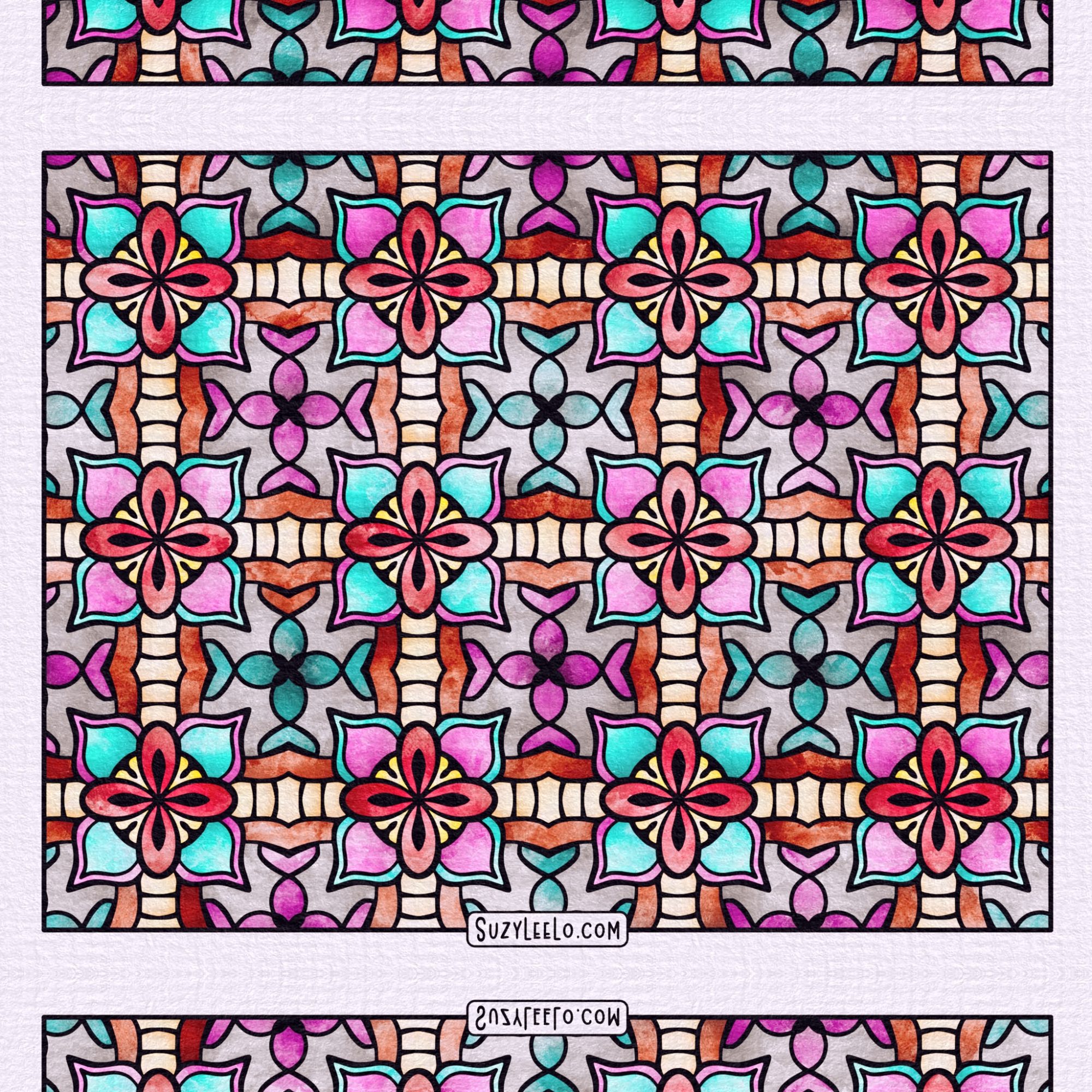 Geometric Pattern Coloring Page